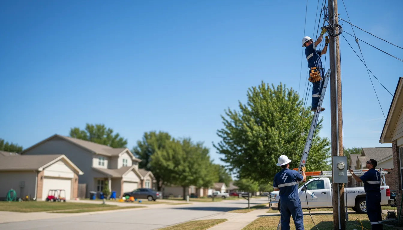 Residential electrician providing installation services in Jet, OK